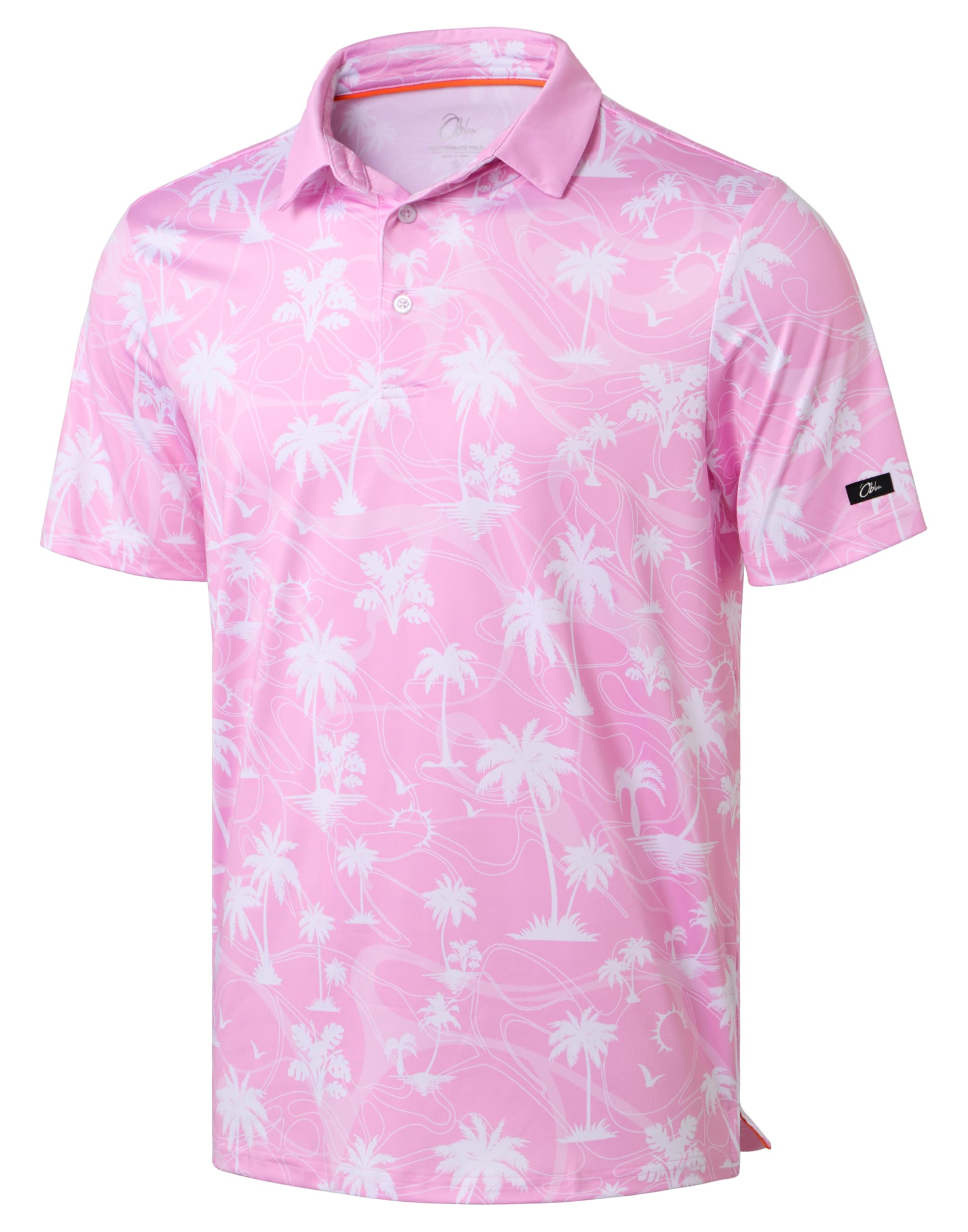 Amazon.com: Obla Men's Golf Polo Shirts Print Short Sleeve Dry Fit
